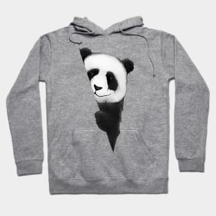 Cute Panda Bear Watercolor Drawing Hoodie